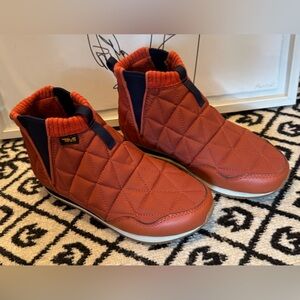 Teva Orange Quilted Slip-On Footwear